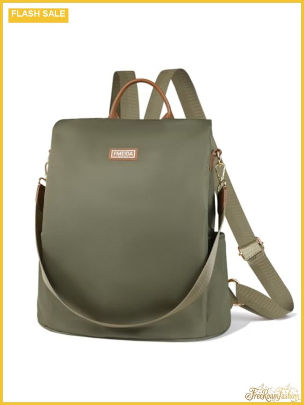 Women's Waterproof Nylon Anti-Theft Convertible Backpack Purse with Top Handle,